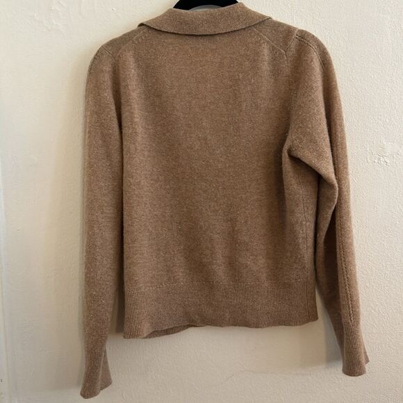 White and Warren Beige Tan Cashmere Sweater - Picture 5 of 5